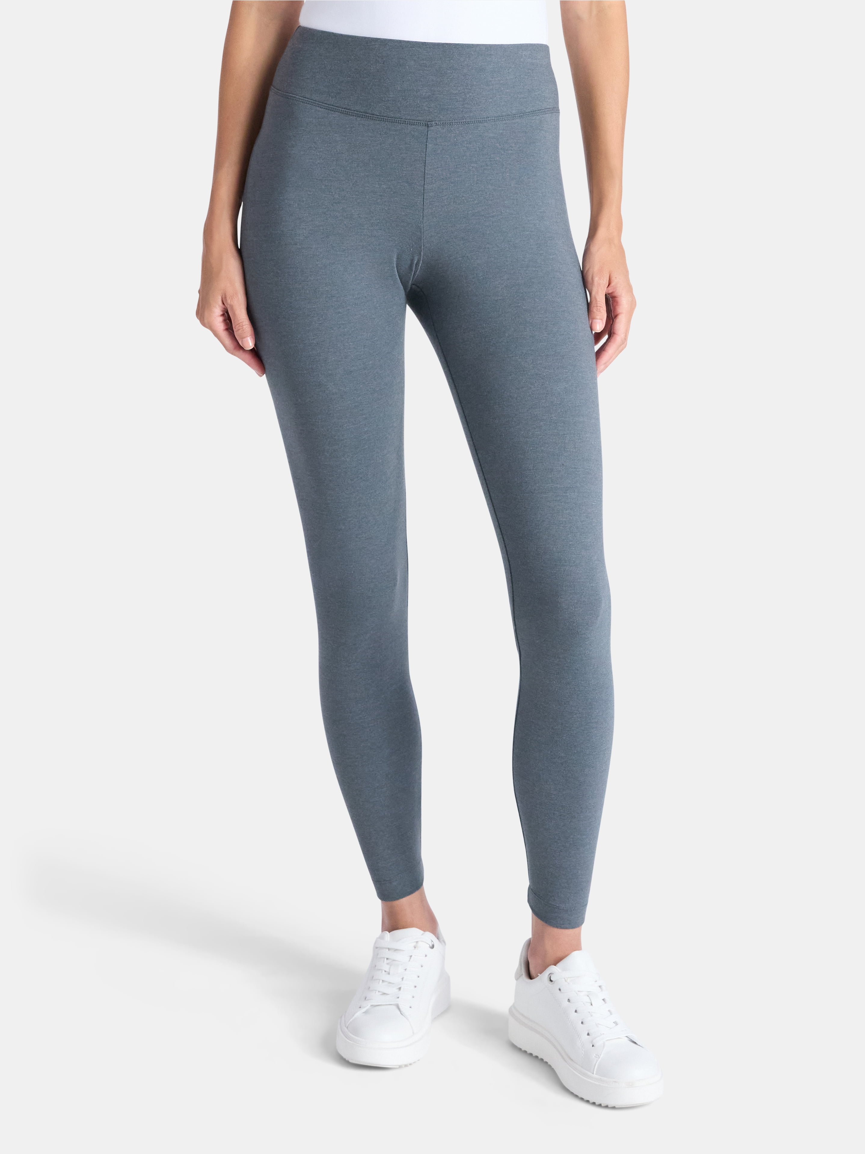 Time and Tru Women's High Rise Leggings, 27'' Inseam, 3-Pack, Sizes XS-XXXL
