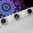 thumbnail image 4 of Feelyou Black Purple Damask Black Out Curtains, Flower Curtains Pack of 2 (42x63 Each), 4 of 6