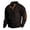 a-Brown29165, variant on VNKIDY Men's Sweatshirt Fall Winter Casual Corduroy Quarter Zip Pullover Solid Color Stand Collar Long Sleeve Top With Contrast Leather Elbow Patches For Outdoor Activities Cozy Tops