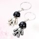 thumbnail image 2 of 2 piezas creativo espacio robot llavero elegante llavero divertido llavero decoración clave regalo pequeño para hombres mujeres, 2 of 4