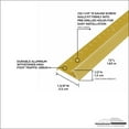 thumbnail image 3 of M-D Building Products 79137 1-3/8 In. X 72 In. Satin Brass Aluminum Carpet Gripper w/ Screw Nails, 3 of 5
