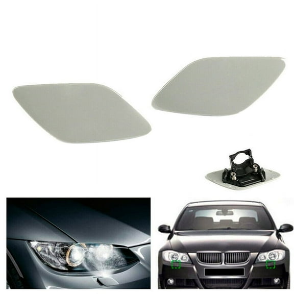 Front Left Right Headlight Washer Nozzle Cap Cover for - 3 Series E92 E93 2005-2013 61677171659 61677171660