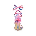 thumbnail image 2 of BLISSFUL STEP Mother's Day Women's Sandals Tie Dye Lace-Up Stiletto Heel Open Toe Sandals Pink 8.5, 2 of 7