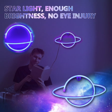 

Herrnalise Home Decoration LED Planet Neon Light Universe Shape Ornaments Net Red Decoration Night Light