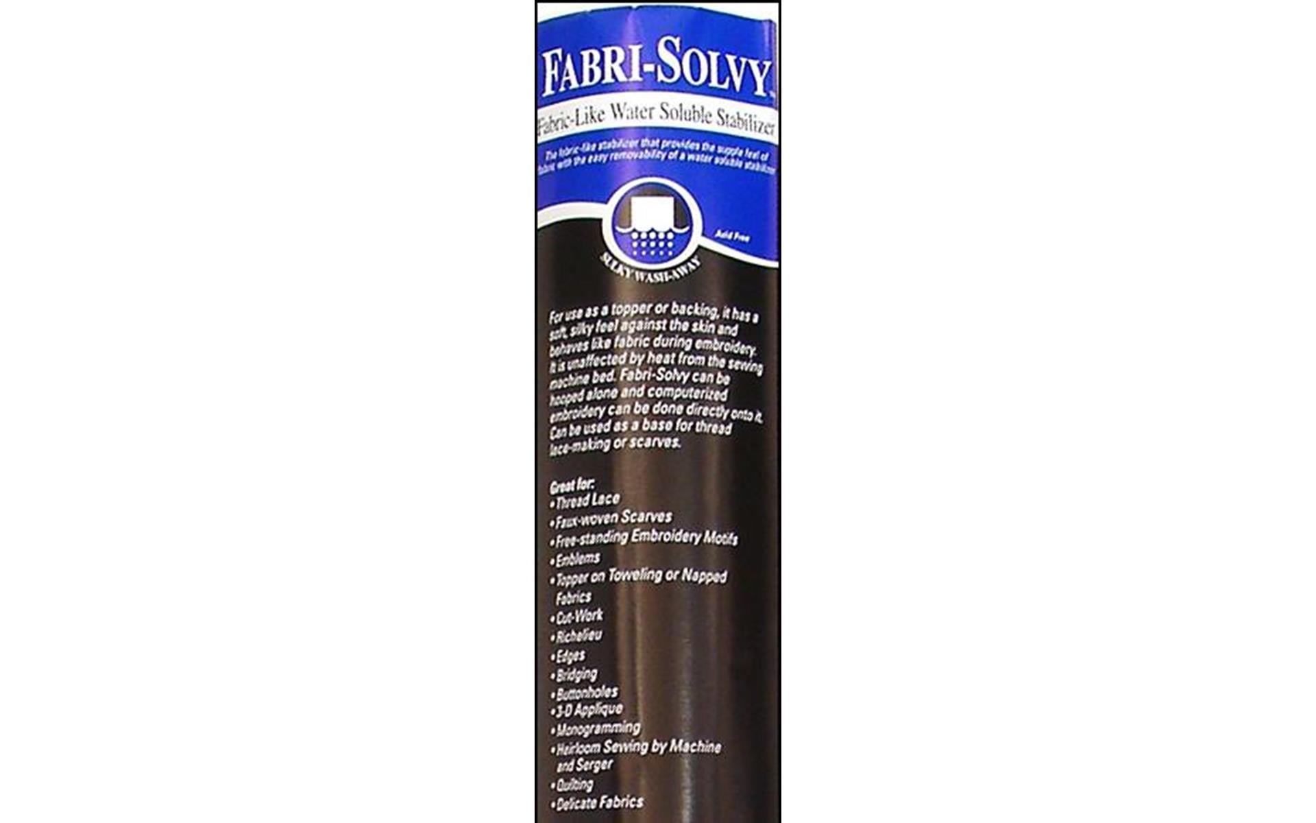 Water-Soluble Stabilizer Roll 12/" x 25yds Embroidery Monogram Wash Away