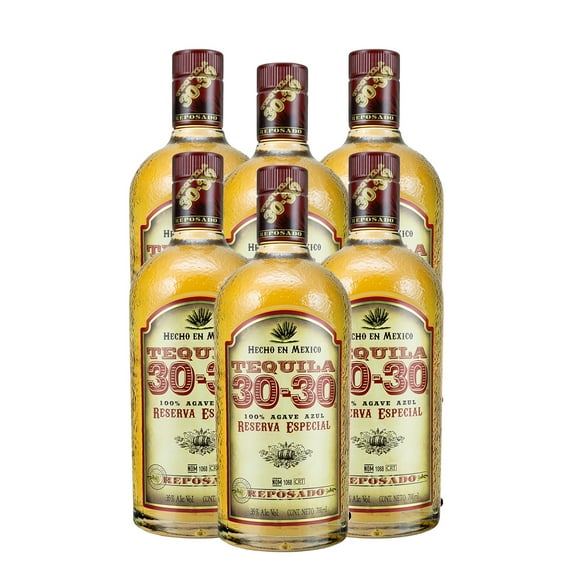 Pack De 6 Tequila 30-30 Reserva Especial Reposado 700Ml