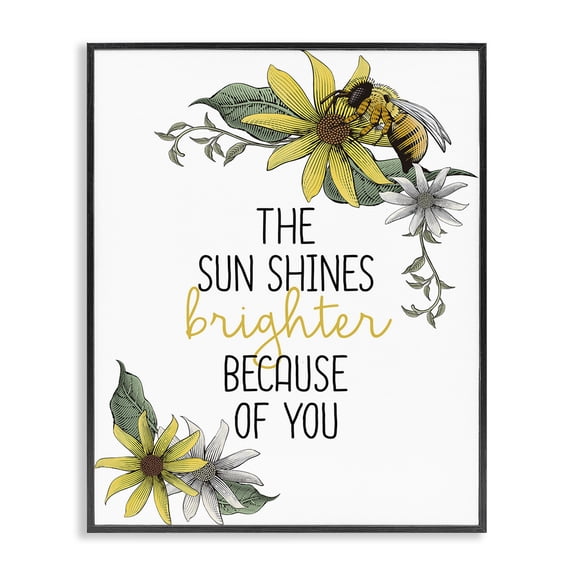 Stupell Industries Rustic Lodge Sun Shines Brighter Black Framed Giclee Art, 11 x 14, by Kim Allen
