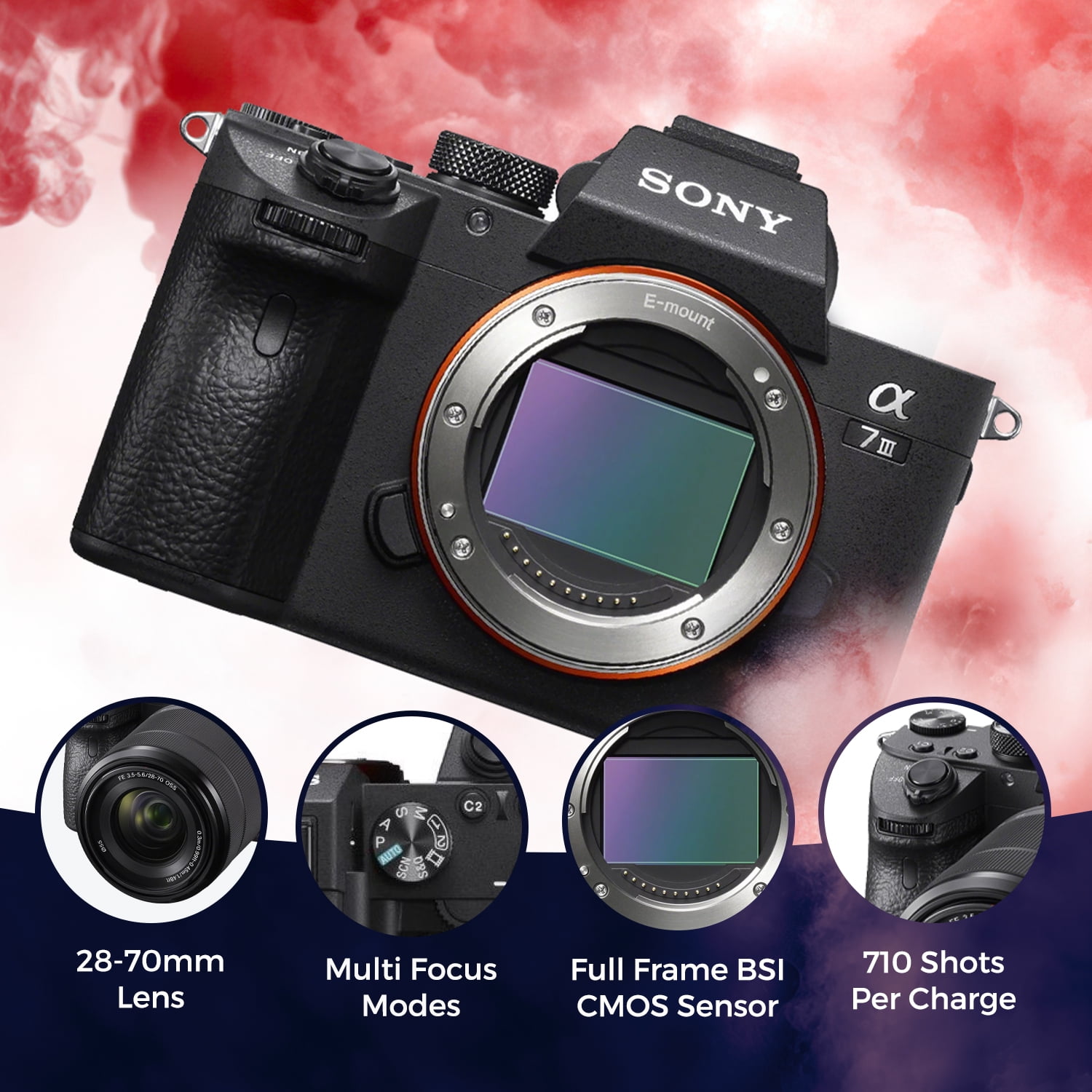 SONY α7III + 28-70mm lens (ENGLISH Menu) Amazon Canada: Sony a7III Full Frame Mirrorless Camera with