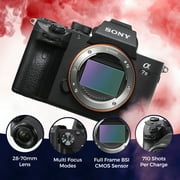 Sony Alpha a7 III 24MP 4K Mirrorless Camera w/FE 28-70mm OSS II Lens, Black