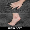 thumbnail image 5 of Astarin Bathroom Rugs Non Slip Washable, Microfiber Absorbent Bath Mat for Tub, Shaggy Soft Bath Rug for Floor, Bathtub and Shower, Thick Plush Quick Dry Throw Rug (Dark Gray, 16" x 24"), 5 of 10