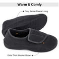 thumbnail image 4 of LongBay Men's Memory Foam Diabetic Slippers Comfy Warm Plush Fleece Arthritis Edema Swollen House Shoes, 4 of 8