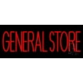 thumbnail image 1 of Red General Store LED Neon Sign 13 x 32 - inches, Black Square Cut Acrylic Backing, with Dimmer - Bright and Premium built indoor LED Neon Sign for Defence Force., 1 of 6