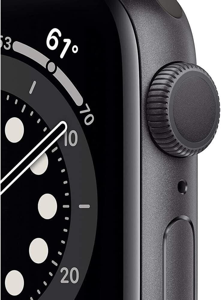 Apple Watch Series 6/GPS/44mm/A2292/スペースグレー〈M00H3J/A〉 (8) Apple Watch Series 6 GPS 44mm, Space Gray Aluminum, Black Sport