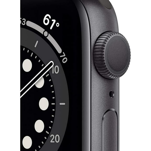Restored Apple Watch Series 6 (GPS, 44mm) - Space Gray Aluminum Case - Black Sport Band (Refurbished)