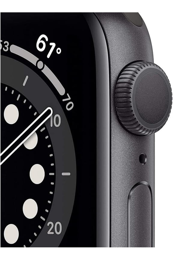 Restored Apple Watch Series 6 (GPS, 44mm) - Space Gray Aluminum Case - Black Sport Band (Refurbished)