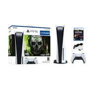 PlayStation 5 Upgraded 1.8TB Disc Edition Call of Duty Modern Warfare II Bundle with Miles Morales and Mytrix Controller Charger