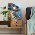 thumbnail image 5 of Sailboat Lake Mountain Village Canvas Print Wall Art, Scenic Vacation Decor for Living Room Bedroom Office Hotel, 5 of 8
