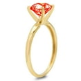 thumbnail image 2 of 1.5 ct Round Cut Simulated Red Diamond Solitaire 18K Yellow Gold Womens Engagement Ring, 2 of 3