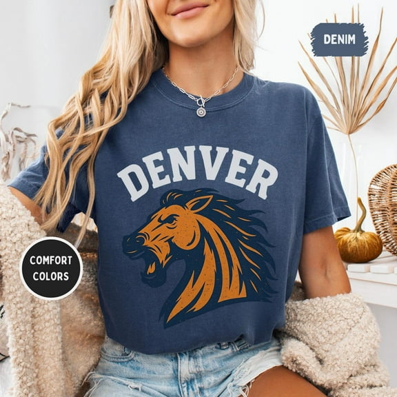 Velto Vintage Denver Football Unisex T-shirt, Denver Sports Tee, Retro Denver Shirt, Distressed Fan Apparel, Gift for Football Lover All Size S-5XL