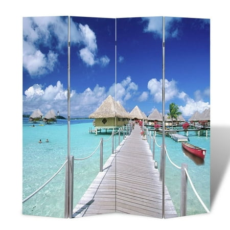 - vidaXL Room Divider Beach Print 63 x 70.9 inch