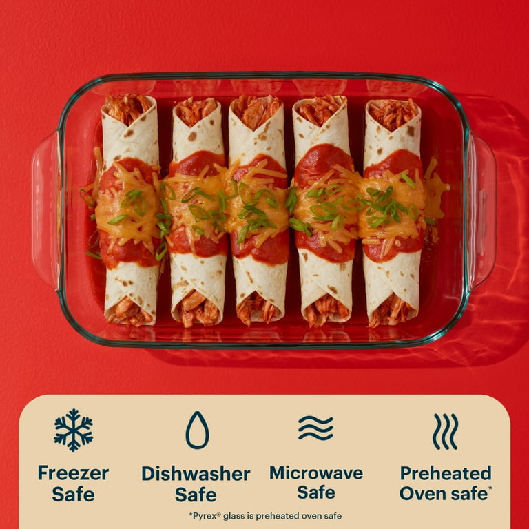 Pyrex, Bakeware Set, 2-qt and 3-qt Oblongs, Durable Glass