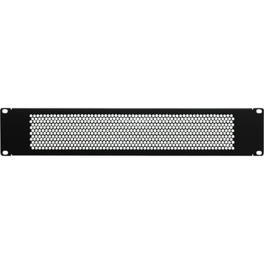Navepoint 2U Blank Rack Mount Panel Spacer With Venting For 19-Inch Server Network Rack Enclosure Or Cabinet Black