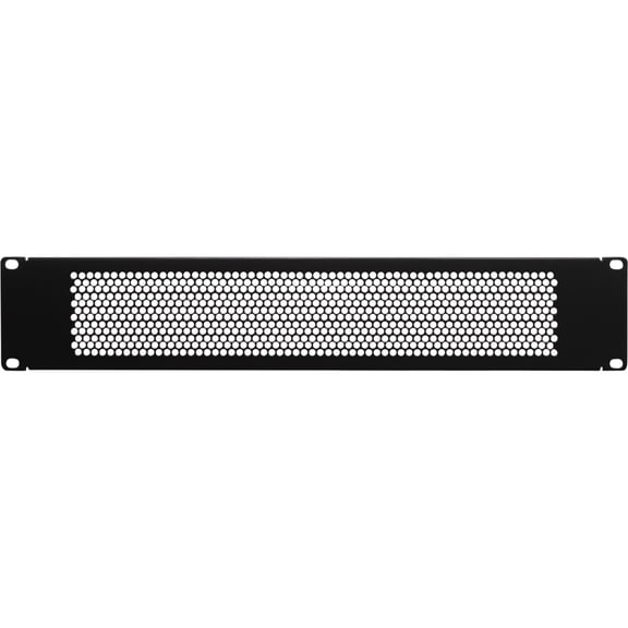 Navepoint 2U Blank Rack Mount Panel Spacer With Venting For 19-Inch Server Network Rack Enclosure Or Cabinet Black