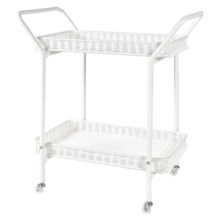 Outdoor Resin Wicker Serving Cart