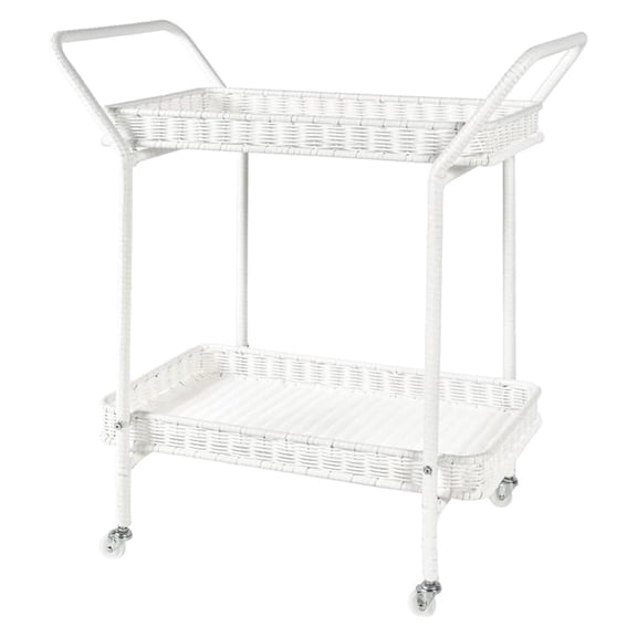 Outdoor Resin Wicker Serving Cart