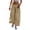 Khaki, variant on Female Women Pants Casual Dress Pants Women High Waisted Stretchy Women's Loose Wide Leg Track Pants Drawstring Pockets Elastic Waist Capri Hiking Pants S