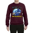 thumbnail image 2 of Reel It Like You Stole It Unisex Crewneck Graphic Sweatshirt, Maroon, Small, 2 of 3