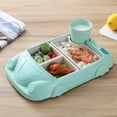 thumbnail image 1 of 1 Set Dinner Plate Cartoon Design Compartment Food Contact Grade Detachable Vegetable Dish Fruit Dessert Dining Tray Daily Use, 1 of 8
