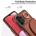 thumbnail image 4 of for Samsung Galaxy A73 5G Wallet Case with Card Holder Women Men, Flip PU Leather Kickstand Shockproof Protective Phone Cover Magnetic Clasp 360 Rotation Ring Stand for Samsung A73 5G, Brown, 4 of 7