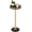 Black + Gold, variant on Small Round Side Table, Drink Table, Coffee Martini Table with Pedestal Accent for Small Spaces in Living Room, Bedroom, Sofa Couch, Natural and White