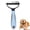 Blue, variant on Tiktrove Pet Groomer, 2-in-1 Mechanical Grooming Tool with Rounded-Tip Stainless Steel Teeth, Removal of Debris and Loose Fur, Ergonomic Grip, Ideal for Cats and Dogs