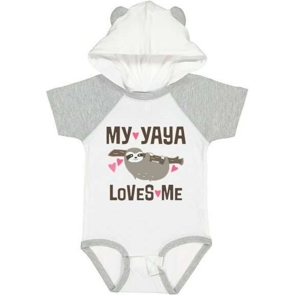 Inktastic My Yaya Loves Me Sloth Girls Baby Bodysuit