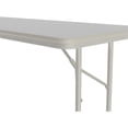 thumbnail image 2 of Correll 24"W x 96"D Melamine Top Folding Table in Gray Granite, 2 of 3
