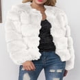thumbnail image 3 of Vestes Courtes à Manches Longues pour Femmes avec Fausse Fourrure, 3 of 7