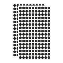 Uxcell 2 Sheets Screw Hole Stickers 12mm 140 in 1 Self-Adhesive Stickers, Black