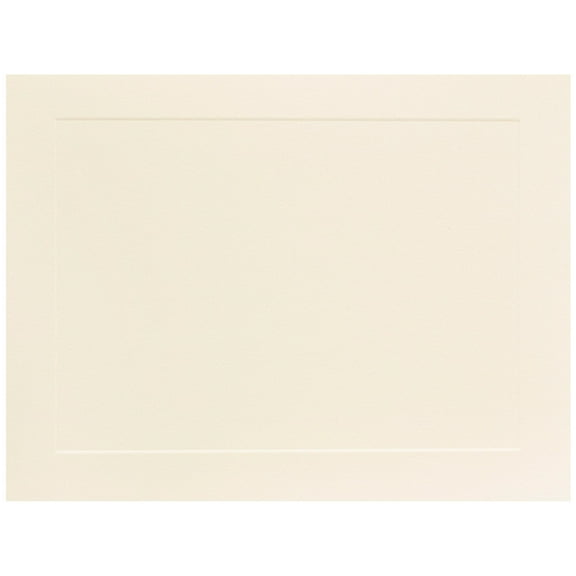 JAM Paper Flat Note Cards, 5 1/8 x 7, Ivory Panel, 50/Pack