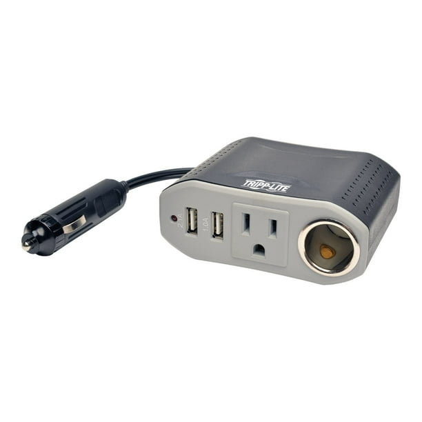Tripp Lite 100W 12V CLA 120V 2 Ports Ultra-Compact USB 1 12 V Convertisseur de Voiture de Charge Prise - C.c. à l'Onduleur de Puissance + Chargeur de Batterie - - 100 Watts - Connecteurs de Sortie: 2