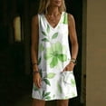thumbnail image 6 of Summer Dresses for Women Plus Size V-Neck Sleeveless Floral Printed Boho Summer Casual Loose Tank Dress with Pockets Beach Vacation Outfits, 6 of 8