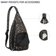 thumbnail image 4 of Bone Pattern Sling Backpack - Dog Lover's Crossbody Bag, Fashionable Multi-Pocket Pack for Daily Use, 4 of 4