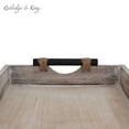 thumbnail image 4 of Rutledge & King Bethany Serving Tray - Ottoman Tray/Decorative Tray - Coffee Table Tray/Wooden Tray - Breakfast in Bed Tray with Handles - Rustic Wood Tray, 4 of 5