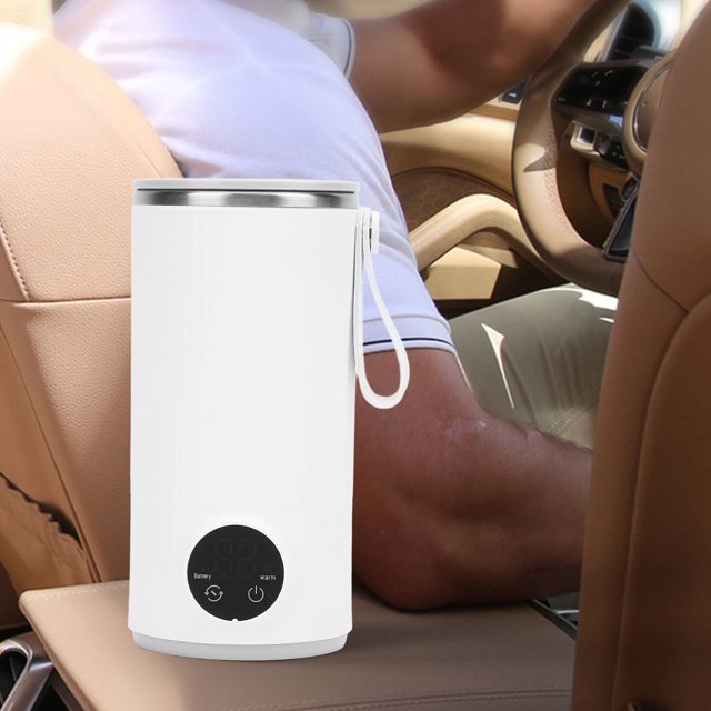 Bouilloire de Voyage Bouilloire Électrique Sans Fil 6000mah Rechargeable 400ML 55 Acier Inoxydable de Voyage Chauffe-Eau pour Lait