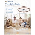 thumbnail image 3 of Ventilador de Techo ZMISHIBO 50 cm 6 Velocidades Luz LED 110V, 3 of 7