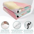 thumbnail image 4 of Full Quilt Set 78''x90'', South West Boho Lightweight Summer Bedspread Coverlet Set with 2 Pillow Shams, Abstract Pink Gold Mountains Cactus Breathable All Season Quilt Bedding for Bedroom/Guest Room, 4 of 9