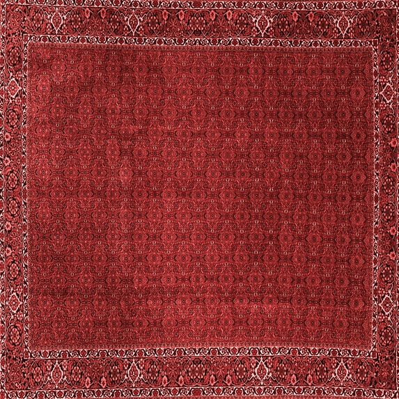 Ahgly Company Indoor Square Persian Red Traditional Area Rugs, 4' Square