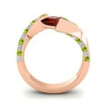 thumbnail image 4 of 1.20 Carat Natural Diamond Garnet & Peridot Gemstone Elegant Anniversary Ring for Women Solid 18K Rose Gold Size 10.5 by Diamond-Capitals, 4 of 8