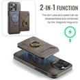 thumbnail image 6 of 2 in 1 Detachable Magnetic Phone Cases Compatible with iPhone 16 Pro Max Case with Card Holder Ring, Compatible with Magsafe Wallet, Leather Men 6.9'' RFID Blocking (Coffee,iPhone 16 Pro Max), 6 of 10